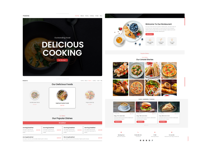 Landing Web Page For A Local Restaurant