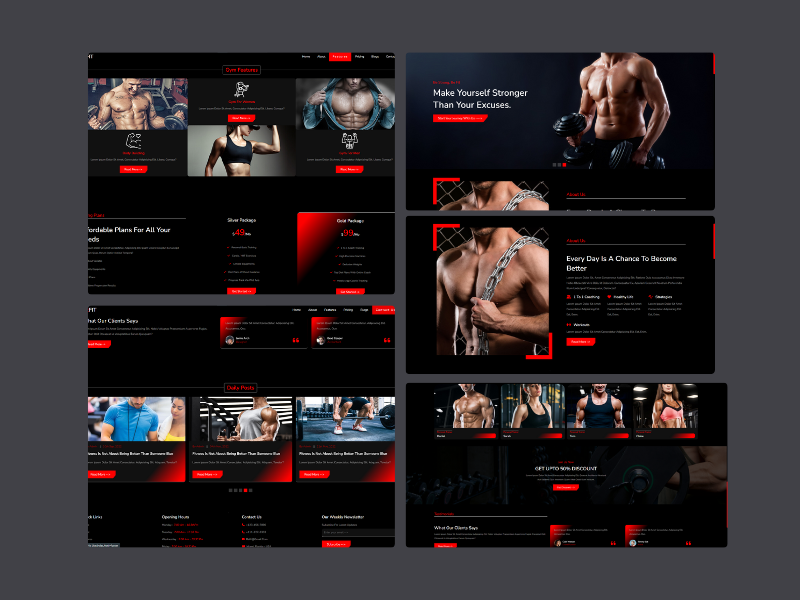 Landing Web Page For A Local GYM