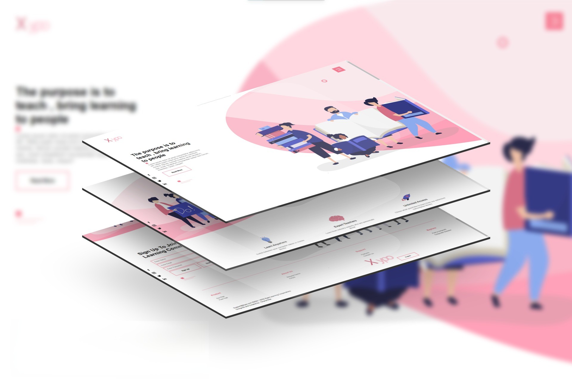 Landing Web Page For A Learning Platform